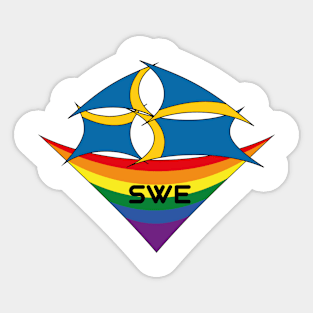 Sweden pride flag Sticker